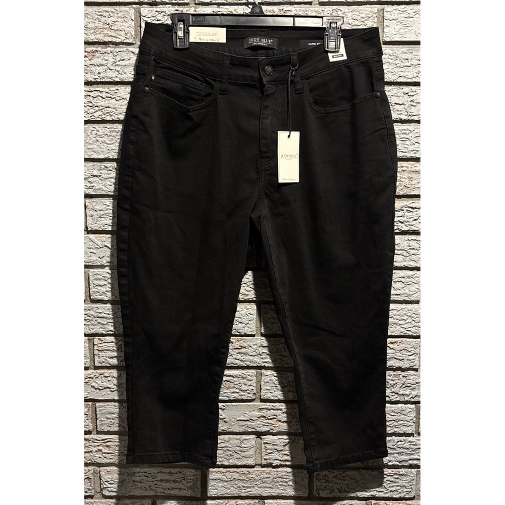 Judy Blue Black Mid Rise Capri Jeans JB88239 Size 14W NWT